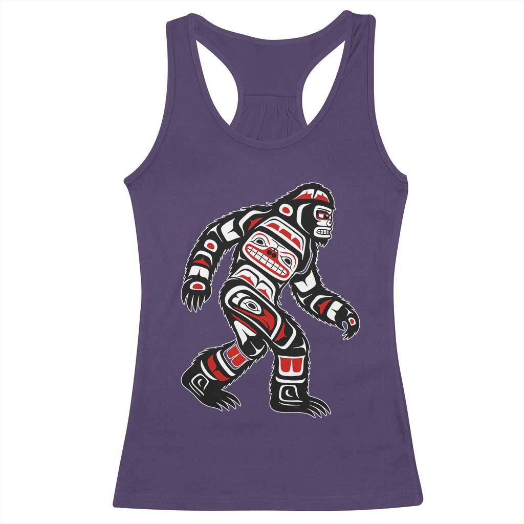 Bigfoot Native American Northwest Coast Art Racerback Tank Top TS11 Purple Print Your Wear