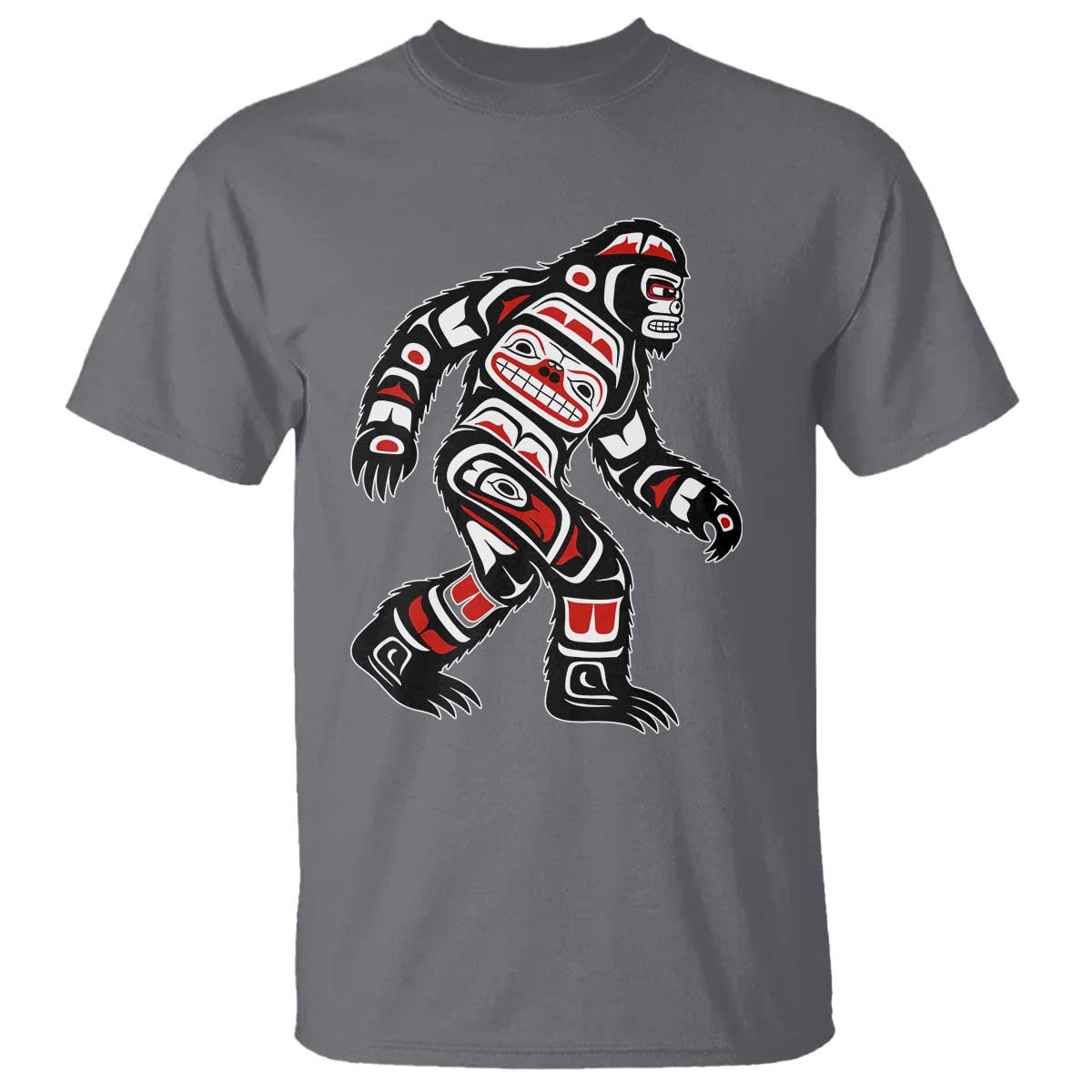 Bigfoot Native American Northwest Coast Art T Shirt TS11 Charcoal Print Your Wear