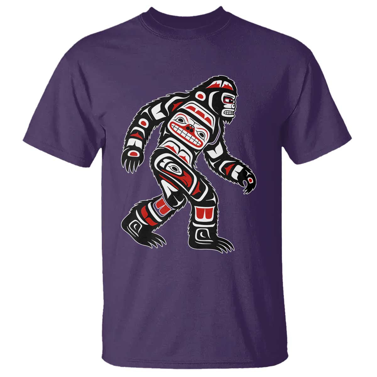 Bigfoot Native American Northwest Coast Art T Shirt TS11 Purple Print Your Wear