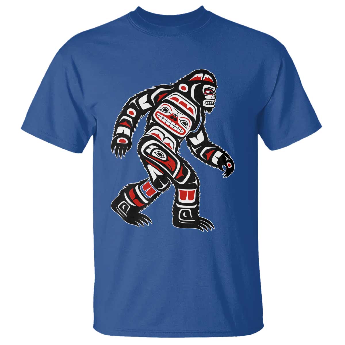 Bigfoot Native American Northwest Coast Art T Shirt TS11 Royal Blue Print Your Wear