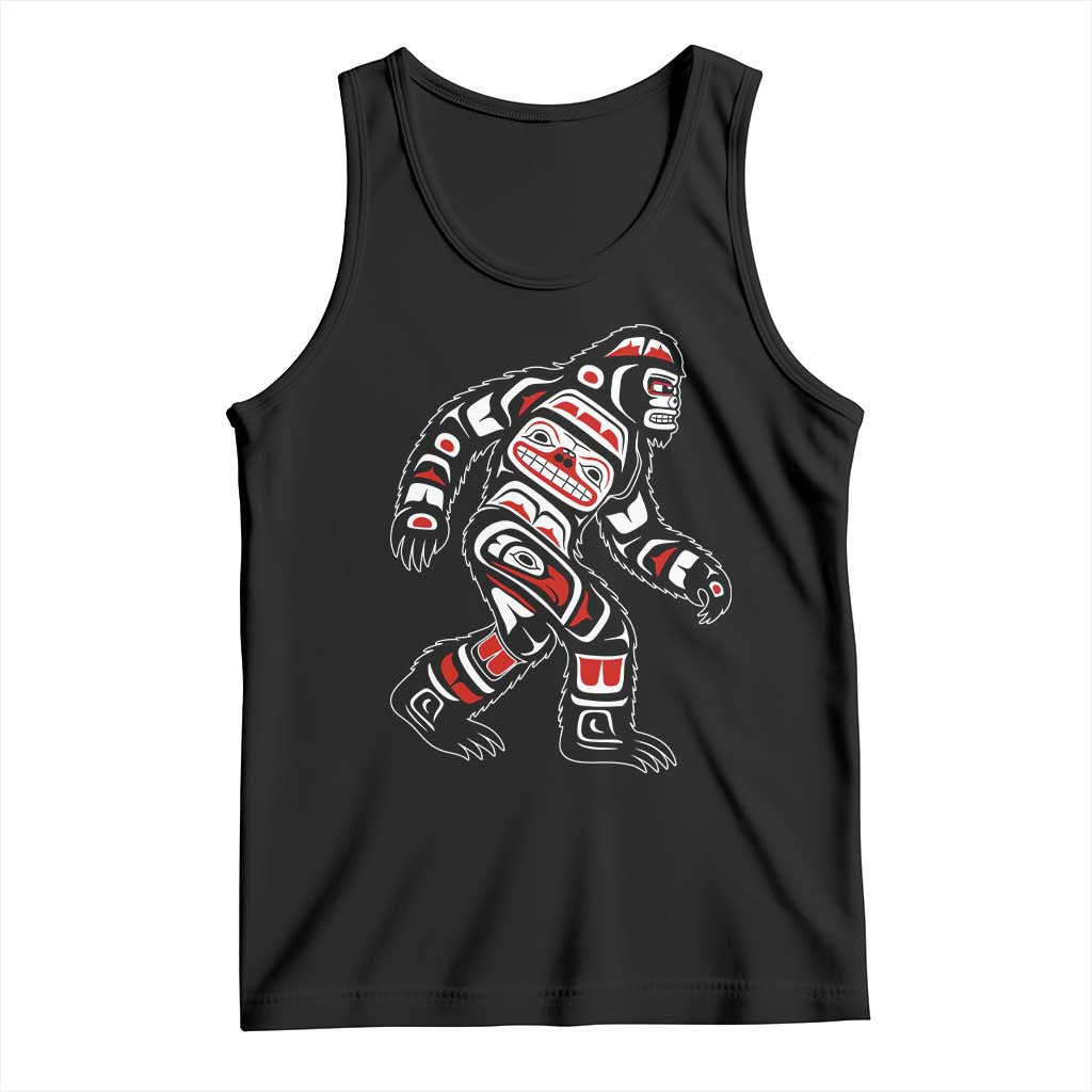 Bigfoot Native American Northwest Coast Art Tank Top TS11 Black Print Your Wear