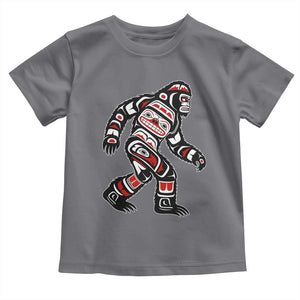 Bigfoot Native American Northwest Coast Art Toddler T Shirt TS11 Charcoal Print Your Wear