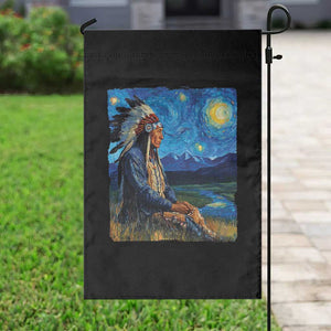 Native American Indian Van Goghs Starry Night Garden Flag TS11 Print Your Wear