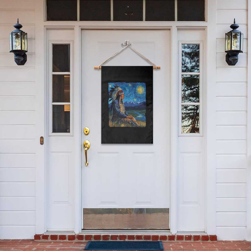 Native American Indian Van Goghs Starry Night Garden Flag TS11 Print Your Wear