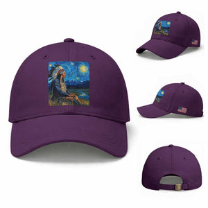 Native American Indian Van Goghs Starry Night Baseball Cap