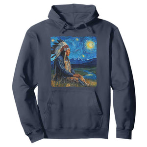 Native American Indian Van Goghs Starry Night Hoodie TS11 Navy Print Your Wear