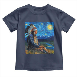 Native American Indian Van Goghs Starry Night Toddler T Shirt TS11 Navy Print Your Wear