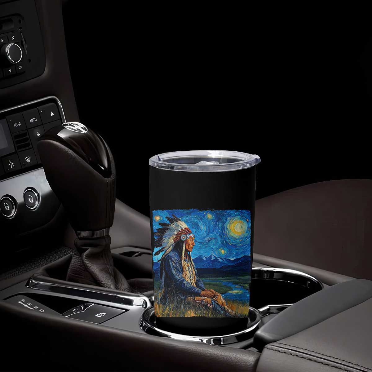 Native American Indian Van Goghs Starry Night Tumbler Cup TS11 Print Your Wear