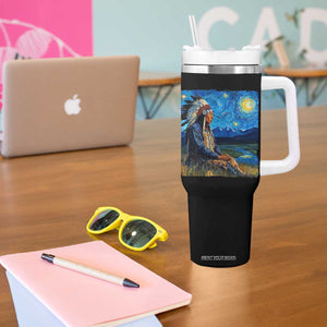 Native American Indian Van Goghs Starry Night Tumbler With Handle TS11 Print Your Wear
