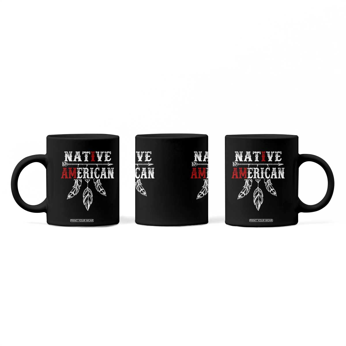 I Am Native American Coffee Mug Indigenous Pride Vintage Dreamcatcher Arrow TS11 Print Your Wear