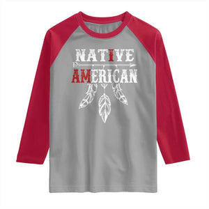 I Am Native American Raglan Shirt Indigenous Pride Vintage Dreamcatcher Arrow TS11 Sport Gray Red Print Your Wear