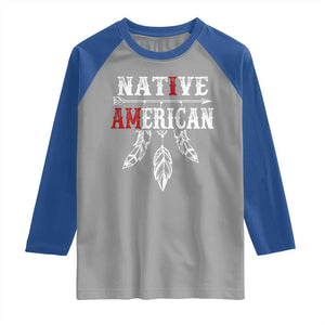 I Am Native American Raglan Shirt Indigenous Pride Vintage Dreamcatcher Arrow TS11 Sport Gray Royal Print Your Wear
