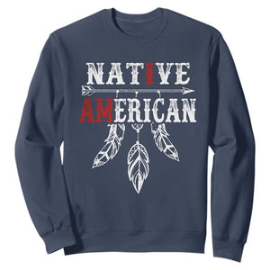 I Am Native American Sweatshirt Indigenous Pride Vintage Dreamcatcher Arrow TS11 Navy Print Your Wear