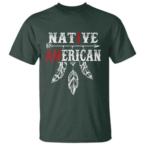 I Am Native American T Shirt Indigenous Pride Vintage Dreamcatcher Arrow TS11 Dark Forest Green Print Your Wear