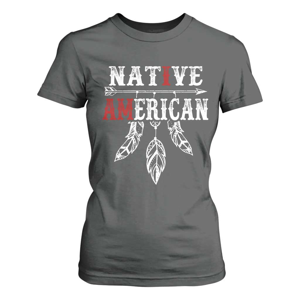 I Am Native American T Shirt For Women Indigenous Pride Vintage Dreamcatcher Arrow TS11 Dark Heather Print Your Wear