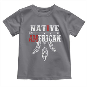 I Am Native American Toddler T Shirt Indigenous Pride Vintage Dreamcatcher Arrow TS11 Charcoal Print Your Wear