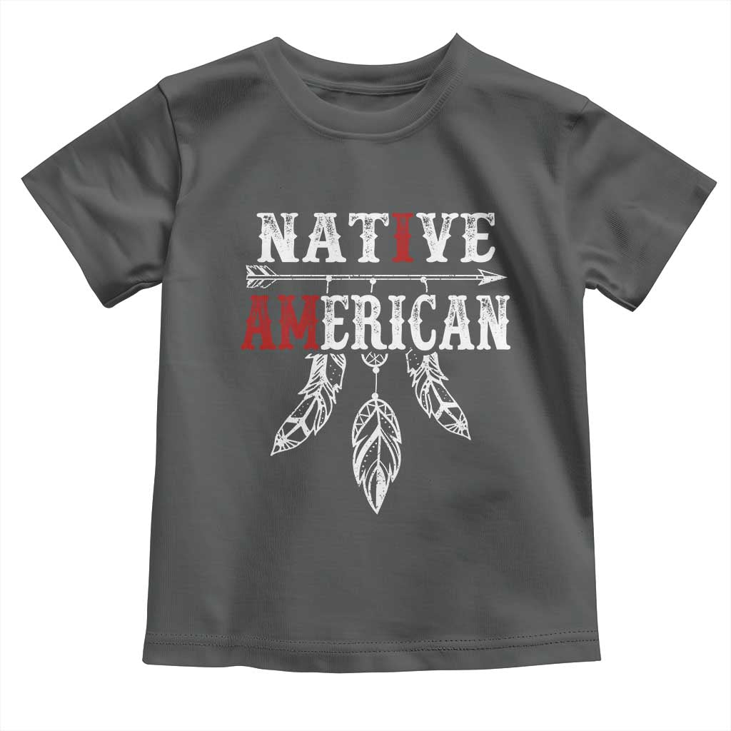 I Am Native American Toddler T Shirt Indigenous Pride Vintage Dreamcatcher Arrow TS11 Dark Heather Print Your Wear
