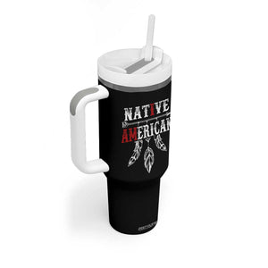 I Am Native American Tumbler With Handle Indigenous Pride Vintage Dreamcatcher Arrow TS11 Print Your Wear