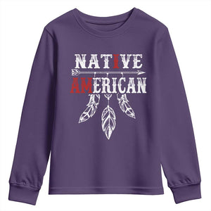 I Am Native American Youth Sweatshirt Indigenous Pride Vintage Dreamcatcher Arrow TS11 Purple Print Your Wear
