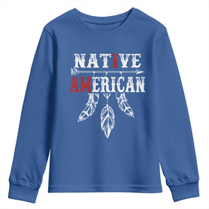 I Am Native American Youth Sweatshirt Indigenous Pride Vintage Dreamcatcher Arrow TS11 Royal Blue Print Your Wear