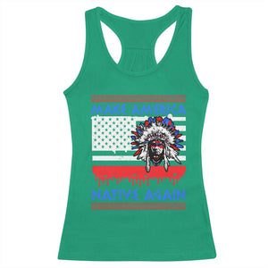 Make America Native Again Racerback Tank Top Native Indian Pride USA Flag TS11 Irish Green Print Your Wear