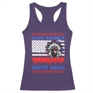 Make America Native Again Racerback Tank Top Native Indian Pride USA Flag TS11 Purple Print Your Wear