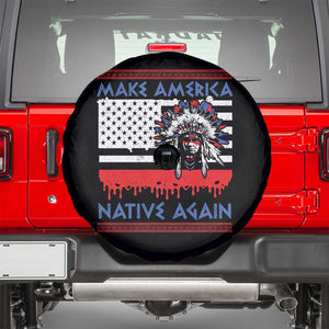 Make America Native Again Spare Tire Cover Native Indian Pride USA Flag TS11 Black Print Your Wear