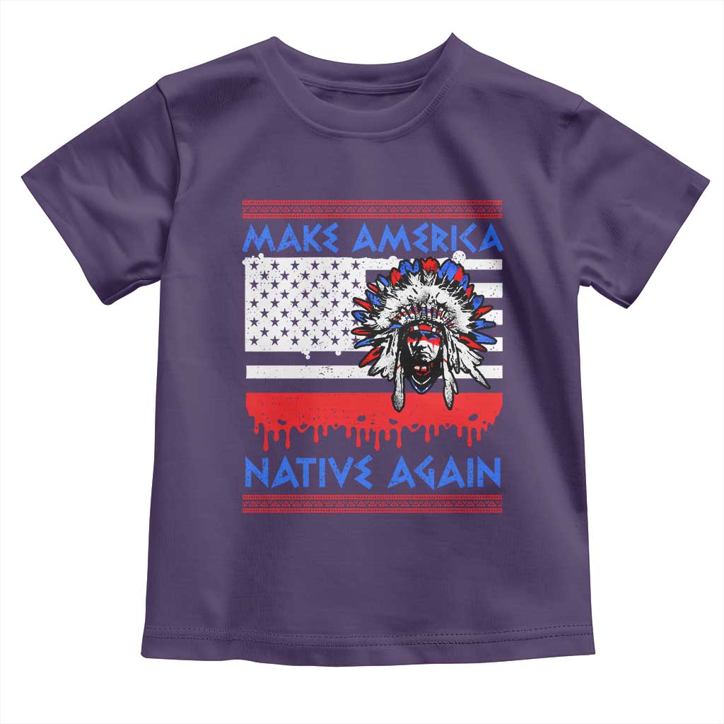 Make America Native Again Toddler T Shirt Native Indian Pride USA Flag TS11 Purple Print Your Wear