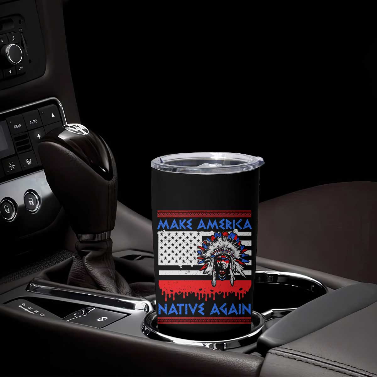 Make America Native Again Tumbler Cup Native Indian Pride USA Flag TS11 Print Your Wear