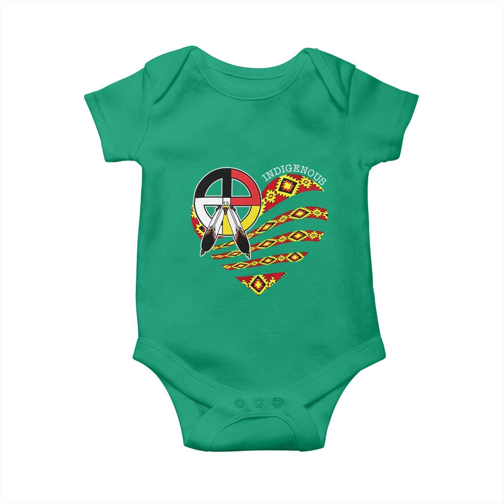 Indigenous Pride Native American Medicine Wheel Baby Onesie TS11 Irish Green Print Your Wear