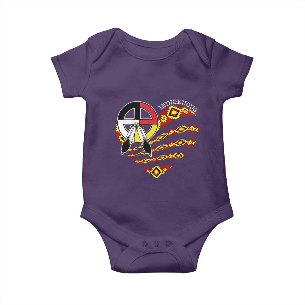 Indigenous Pride Native American Medicine Wheel Baby Onesie TS11 Purple Print Your Wear