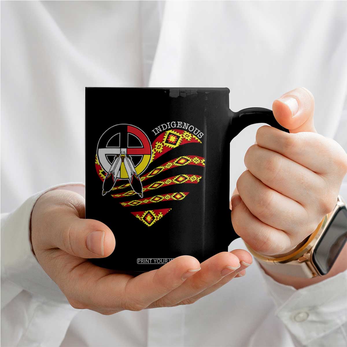 Indigenous Pride Native American Medicine Wheel Coffee Mug TS11 Print Your Wear