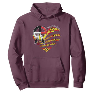 Indigenous Pride Native American Medicine Wheel Hoodie TS11 Maroon Print Your Wear