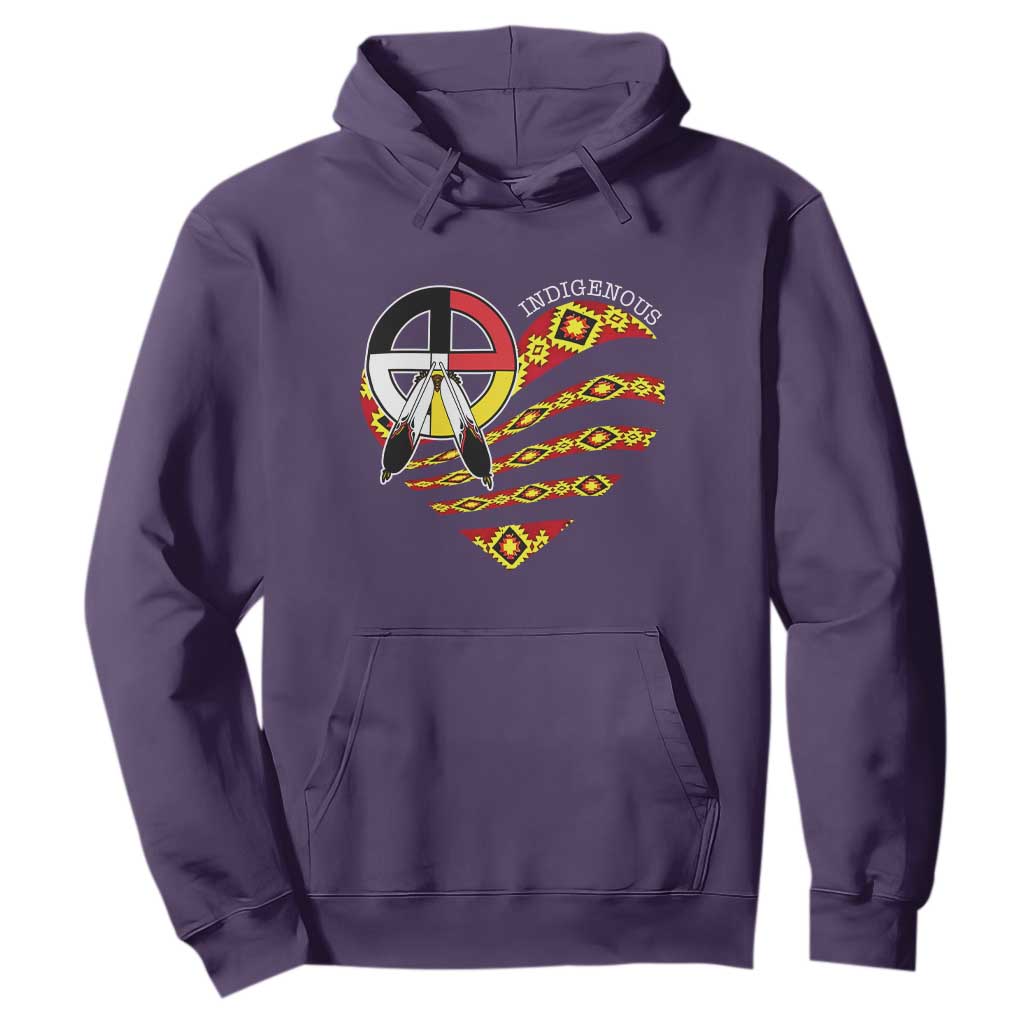 Indigenous Pride Native American Medicine Wheel Hoodie TS11 Purple Print Your Wear