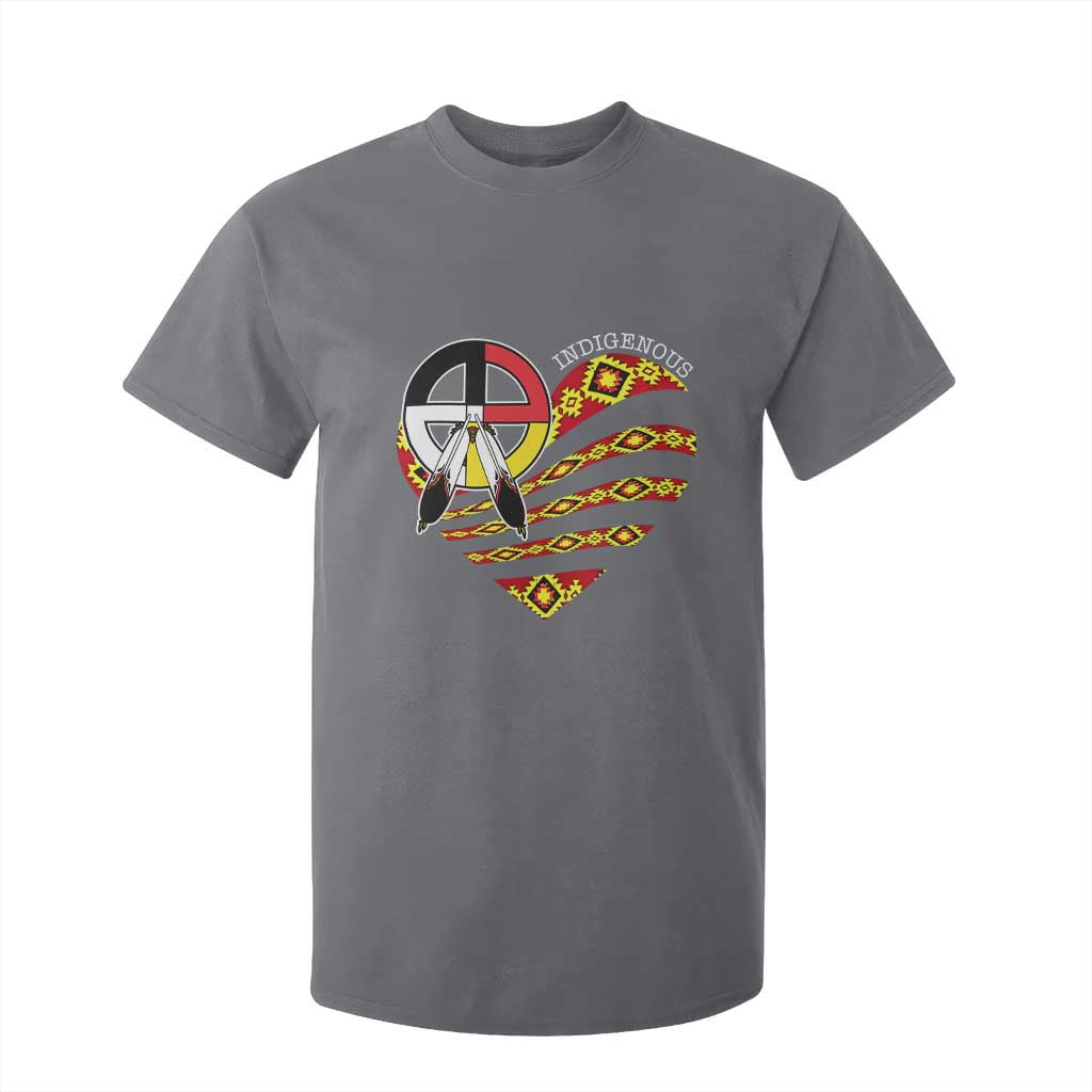 Indigenous Pride Native American Medicine Wheel T Shirt For Kid TS11 Charcoal Print Your Wear