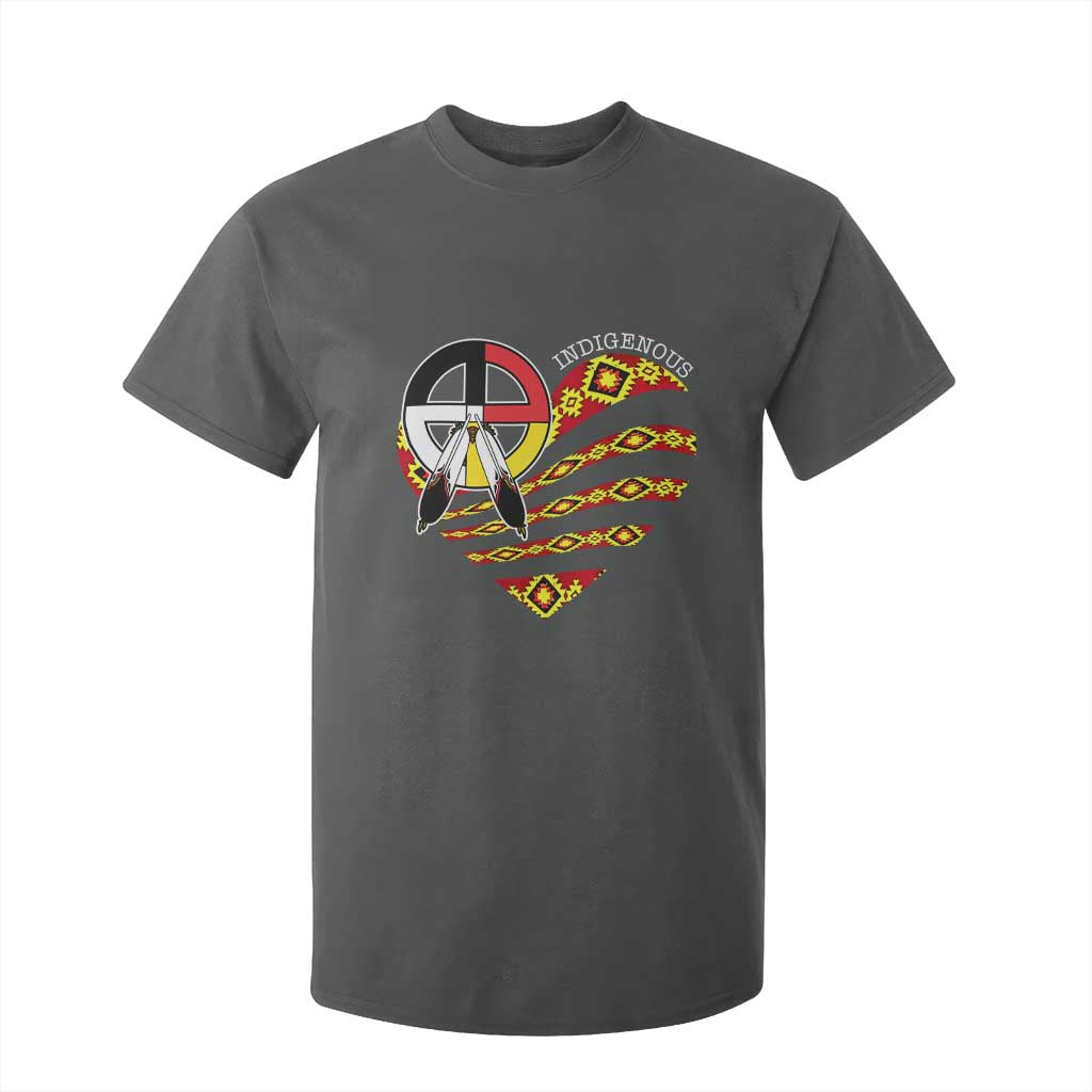 Indigenous Pride Native American Medicine Wheel T Shirt For Kid TS11 Dark Heather Print Your Wear