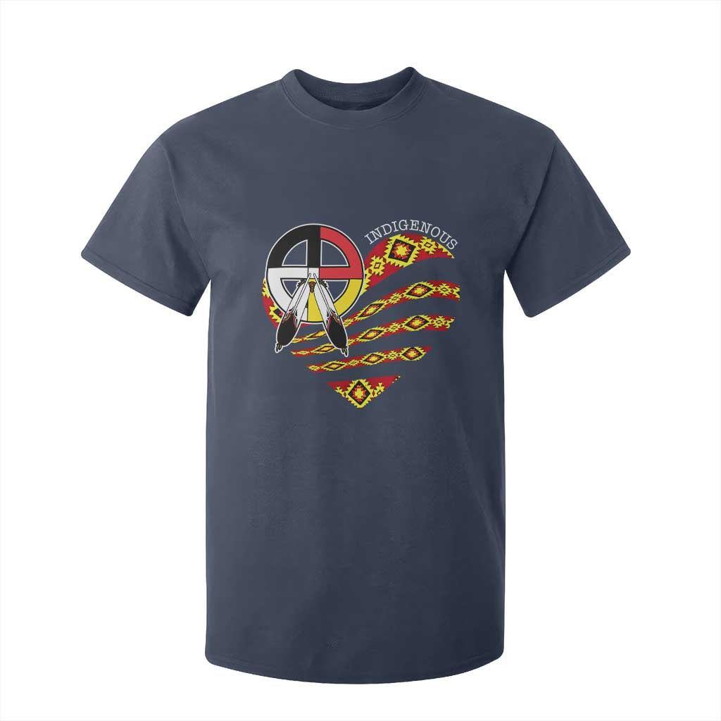 Indigenous Pride Native American Medicine Wheel T Shirt For Kid TS11 Navy Print Your Wear