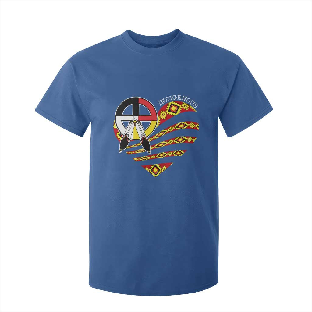 Indigenous Pride Native American Medicine Wheel T Shirt For Kid TS11 Royal Blue Print Your Wear