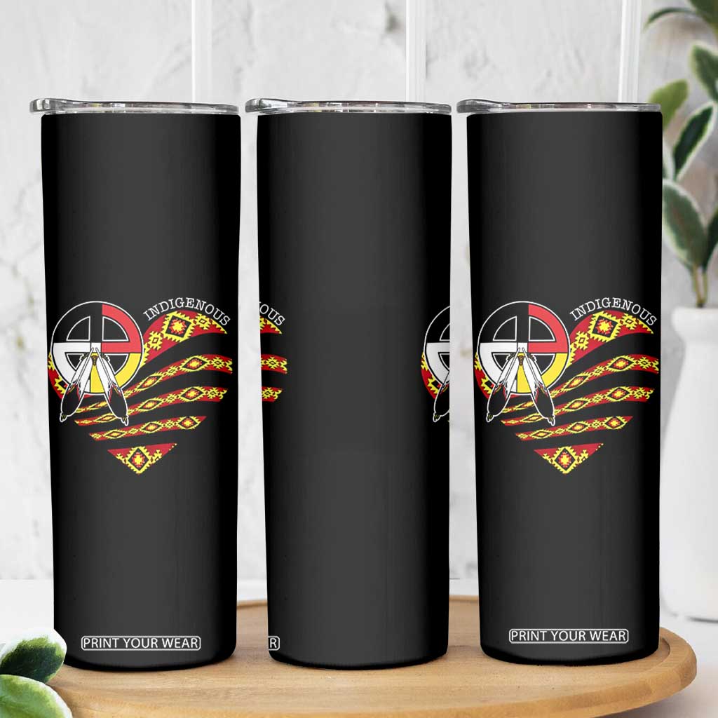 Indigenous Pride Native American Medicine Wheel Skinny Tumbler TS11 Print Your Wear