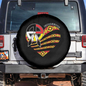 Indigenous Pride Native American Medicine Wheel Spare Tire Cover TS11 No hole Black Print Your Wear
