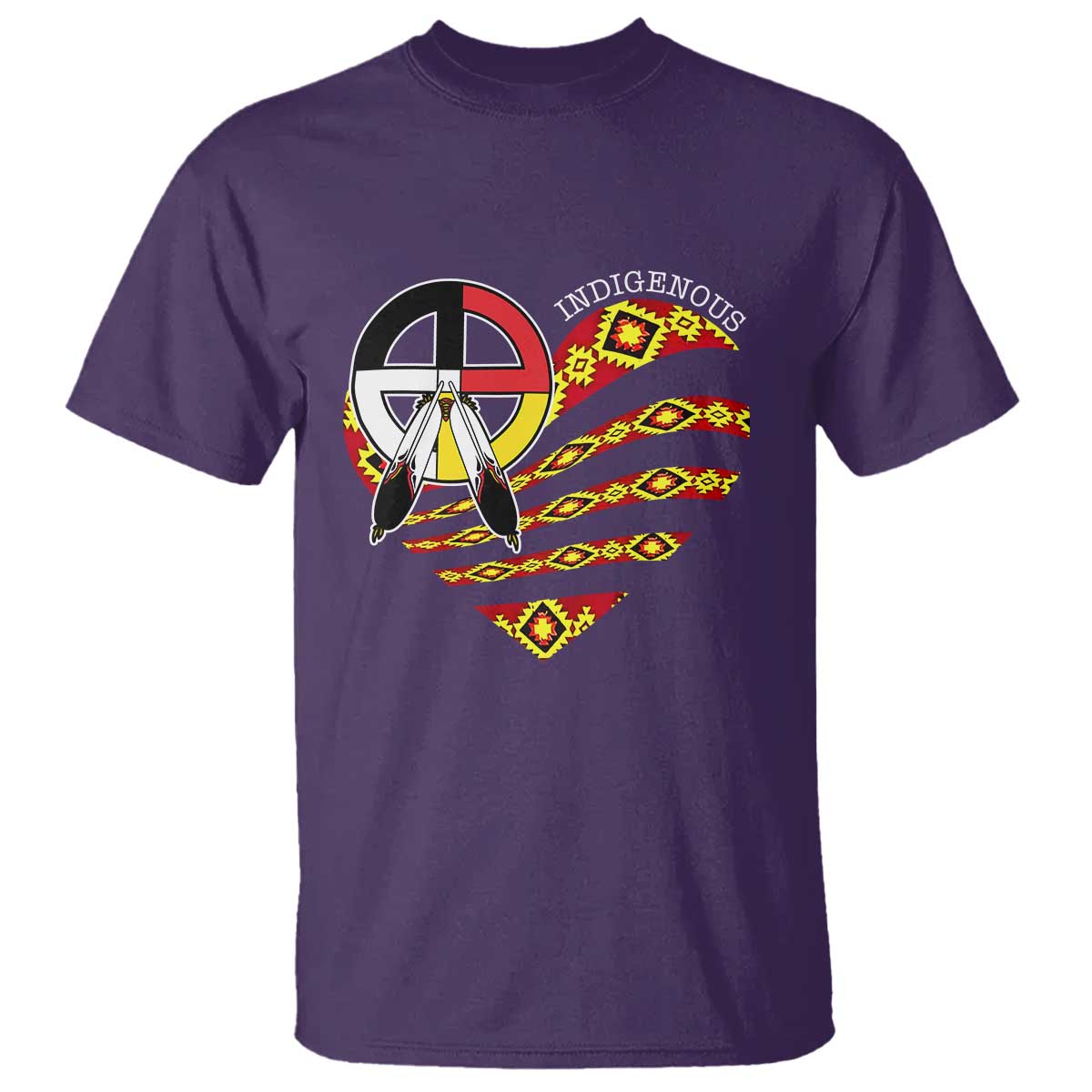 Indigenous Pride Native American Medicine Wheel T Shirt TS11 Purple Print Your Wear