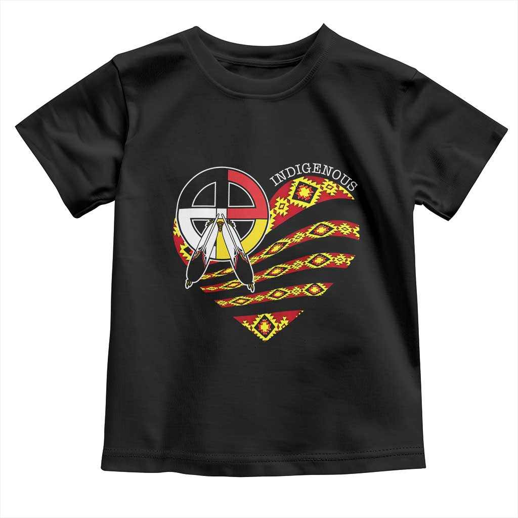 Indigenous Pride Native American Medicine Wheel Toddler T Shirt TS11 Black Print Your Wear