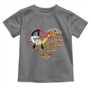 Indigenous Pride Native American Medicine Wheel Toddler T Shirt TS11 Charcoal Print Your Wear