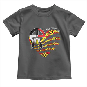 Indigenous Pride Native American Medicine Wheel Toddler T Shirt TS11 Dark Heather Print Your Wear