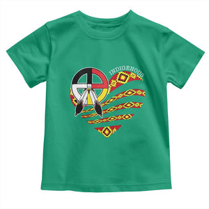Indigenous Pride Native American Medicine Wheel Toddler T Shirt TS11 Irish Green Print Your Wear