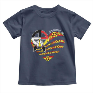 Indigenous Pride Native American Medicine Wheel Toddler T Shirt TS11 Navy Print Your Wear