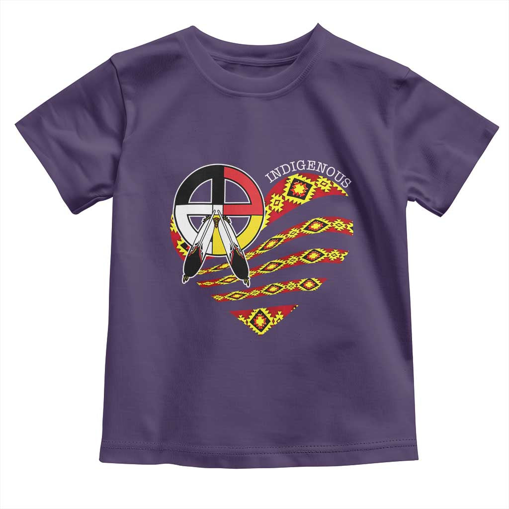 Indigenous Pride Native American Medicine Wheel Toddler T Shirt TS11 Purple Print Your Wear