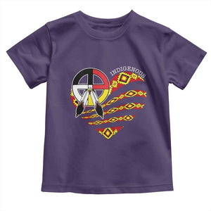Indigenous Pride Native American Medicine Wheel Toddler T Shirt TS11 Purple Print Your Wear
