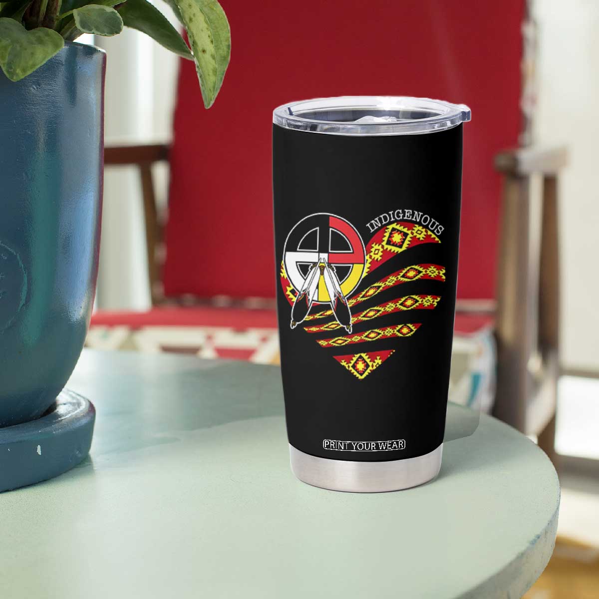 Indigenous Pride Native American Medicine Wheel Tumbler Cup TS11 Print Your Wear