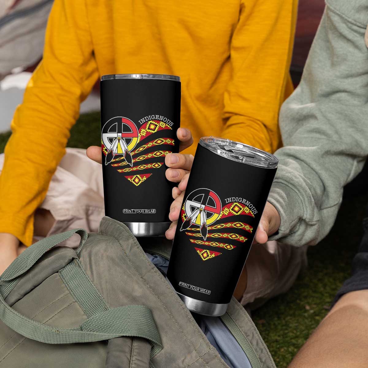 Indigenous Pride Native American Medicine Wheel Tumbler Cup TS11 Print Your Wear